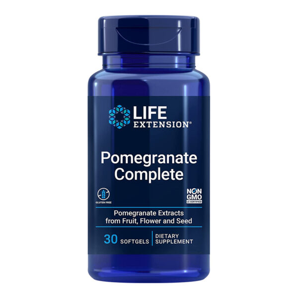 Life Extension, Pomegranate Complete, Pomegranate Extracts from Fruit, Flower and Seeds, 30 Softgels, Dietary Supplement, NON GMO