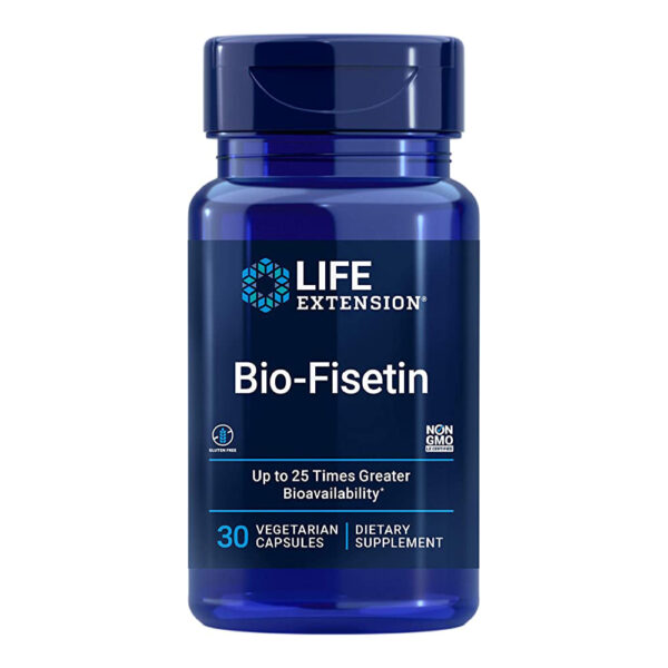 Life Extension, Bio-Fisetin, Up to 25 Times Greater Bioavailability, 30 Vegetarian Capsules, Dietary Supplement, Gluten Free, NON GMO