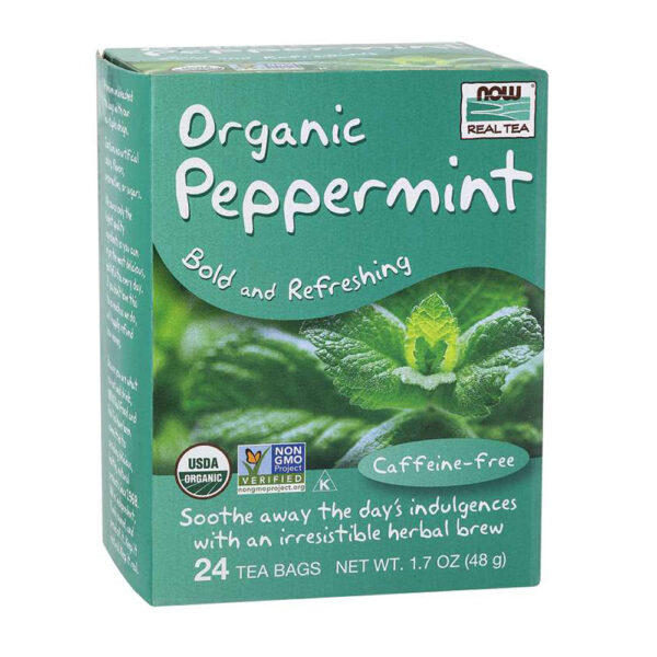 NOW ORGANIC PEPPERMINT 24 TEA BAGS