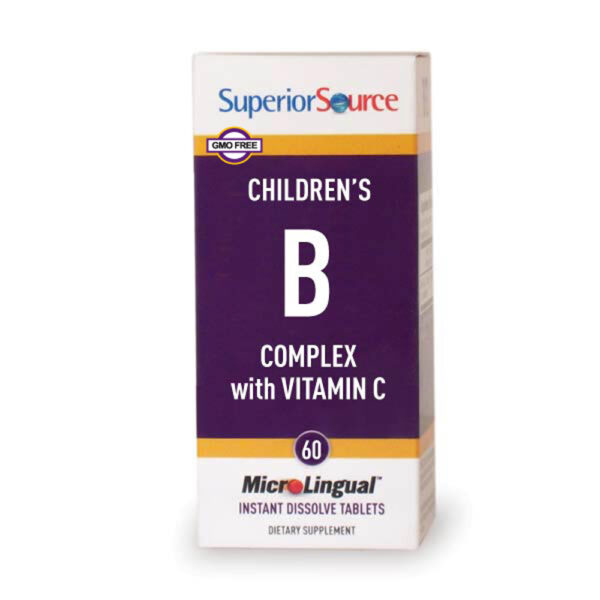 Superior Source, Children's B Complex with Vitamin C, 60 MicroLingual Instant Dissolve Tablets, Dietary Supplement, GMO Free