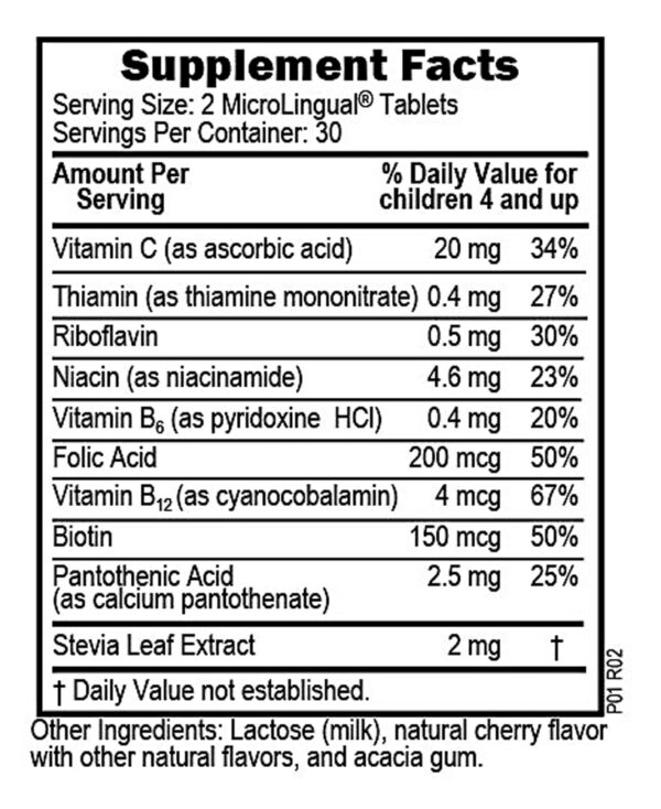 Superior Source, Children's B Complex with Vitamin C, 60 MicroLingual Instant Dissolve Tablets, Dietary Supplement, GMO Free - Image 2