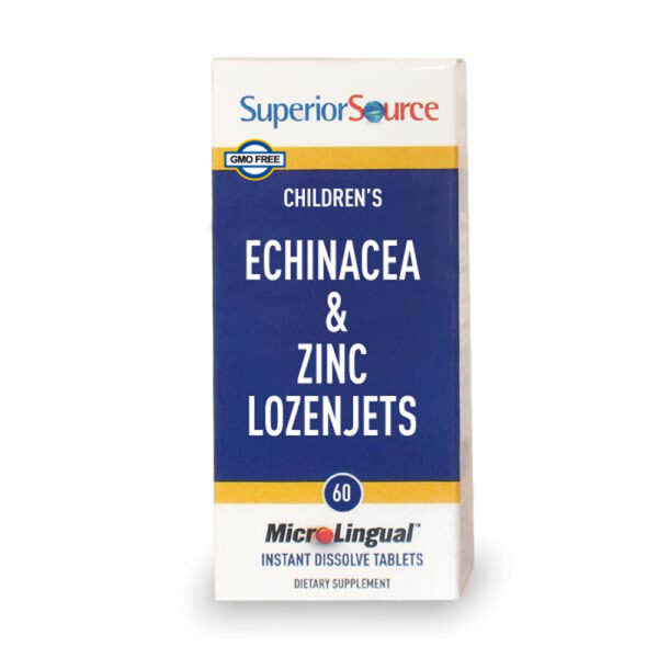 Superior Source, Echinacea & Zinc Lozenjets, 60 MicroLingual Instant Dissolve Tablets, Dietary Supplement, GMO Free