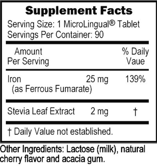 Superior Source, Just Women, Iron 25mg, 90 MicroLingual Instant Dissolve Tablets Dietary Supplement, GMO Free - Image 2