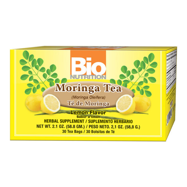 Bio Nutrition, Moringa (moringa oleifera) Tea, Lemon Flavor, Herbal Supplement, Net wt. 2.1 oz (58.8gm.), 30 Tea Bags