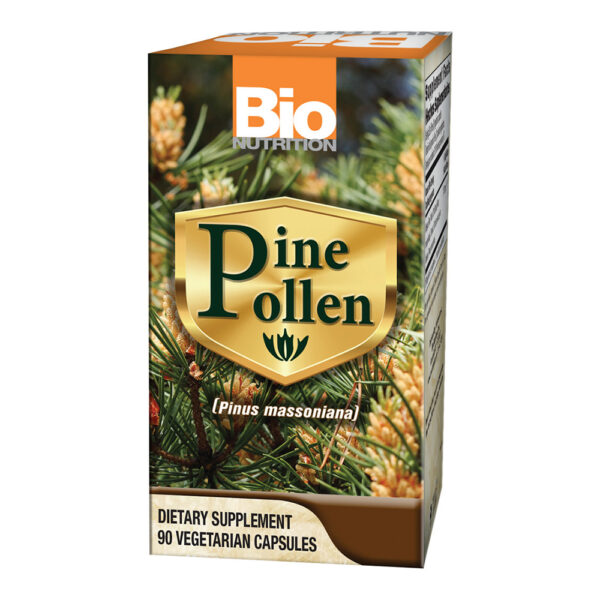 Bio Nutrition, Pine Pollen 1,500mg (Pinus massoniana), Improve Libido and Stamina, Boost Natural Energy, Immune Support, Dietary Supplement, 90 Vegetarian Capsules