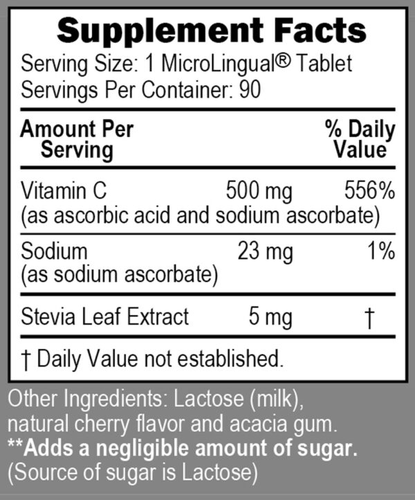 Superior Source, C 500mg "Sour" Cherry Melts, Sugar Free, GMO Free, 90 MicroLingual Instant Dissolve Melts, Dietary Supplement - Image 2